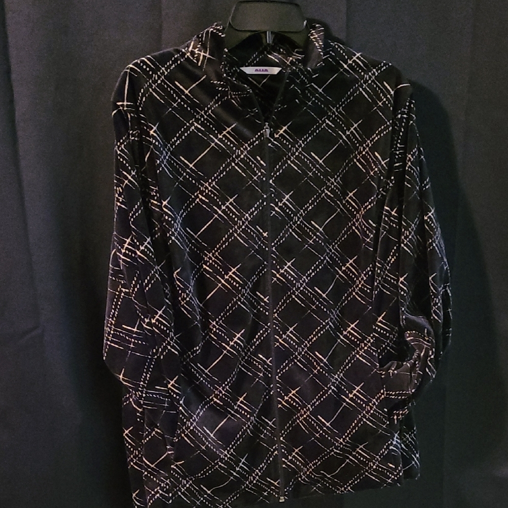 ALIA VELVETY  Black and White Jacket
